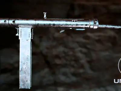 Sten Gun MK II Low-poly 3D model