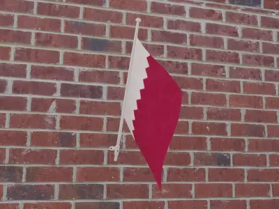 Flag of Qatar 3D model