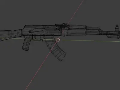 Low poly military weapon asset 3D Model Pack