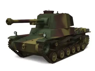 Type3 medium tank Chi nu 3D model