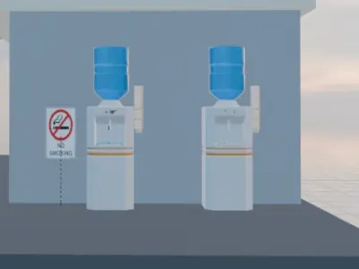 Gas Station  Low-poly 3D model purchase