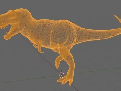 Dinosaur Model  Low-poly 3D model