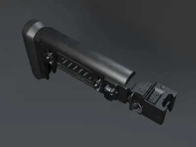 ZenitCo Pt1 Stock and  1913 Adapter 3D model