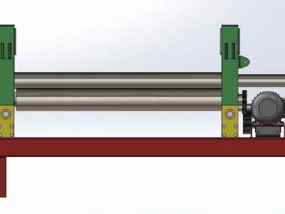 Steel Plate Rolling Machine Free 3D model