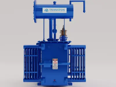 Industrial Power Transformer  Hi Voltage Electrical 3D Model 3D model