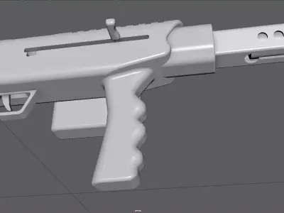 Survival Combat Rifle Post Apocalyptic PBR Game Weapon Low-poly 3D model
