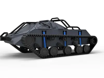 Tracked vehicle Pickup body Scale 1 to 24 3D print model