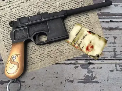 Mauser C96 Low-poly 3D model buy