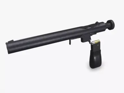 Welrod MK 2 Bolt Action Pistol Low-poly PBR Low-poly 3D model