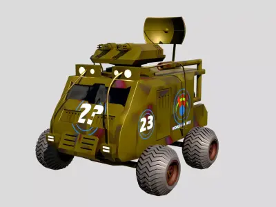 Military Armoured Vehicle Low-poly 3D model