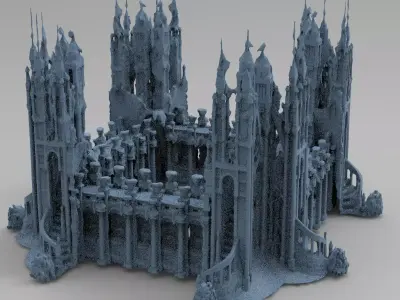 Ancient Culture Ruins Fort 1 3D model
