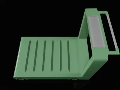 Luggage trolley with colors suitcase  3D model