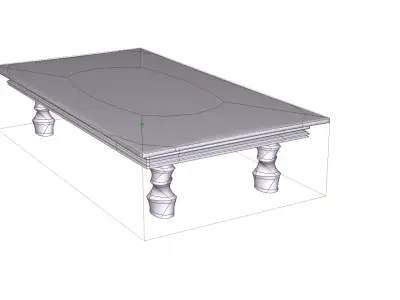 Antique table Low-poly 3D model