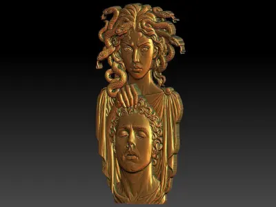 1 Medusa CNC Relief Model 3D print model