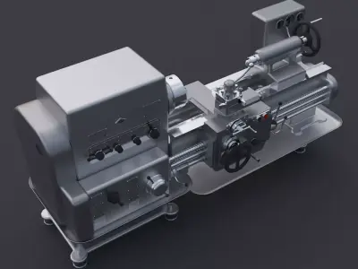 Lathe Machine CNC mold 3D model