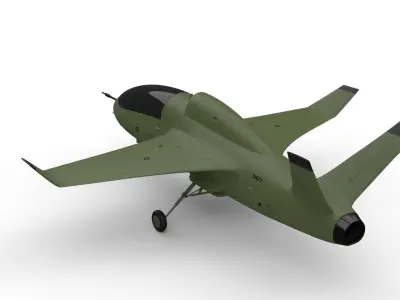 futuristic warfare aircraft 3D model
