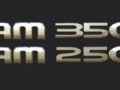 RAM 2500 3500 DOOR EMBLEM 3D model
