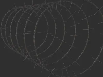 Barbed wire 01 3D model