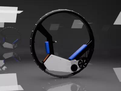 Monowheel 3D Model Low-poly 3D model
