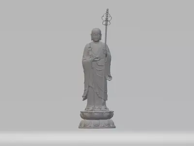 Ksitigarbha Bodhisattva Buddha Statue  3D print model get