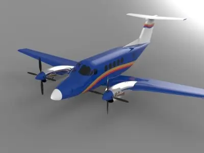 Beechcraft King Air B200 GT 3D model