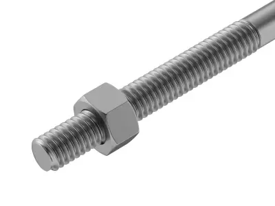 J Bolt stainless steel screw 3D model