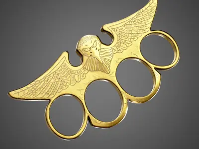 Brass Knuckles AAA Game Ready Asset Low-poly 3D model