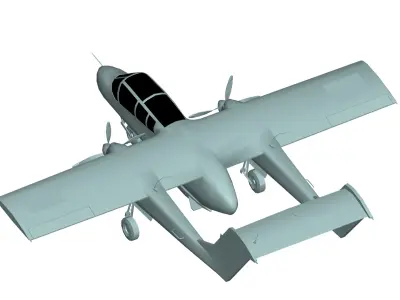North American Rockwell OV-10 Bronco 3D model purchase
