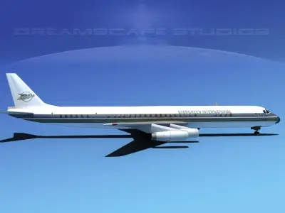 Douglas DC-8-63 Evergreen 3D model