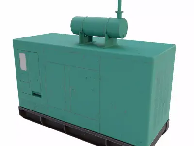 Silent Generator Lowpoly 3d model Low-poly 3D model