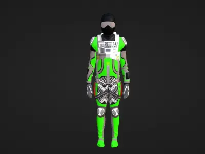 Robot Soldier - Assault Soldier Low-poly 3D model 20