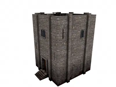 Stone Watch Tower Free low-poly 3D model