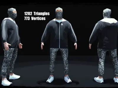 Urban Terrorist - LITE Low-poly 3D model