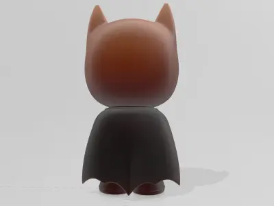 Chibi Batman with Expressive Face 3D Model 3D model
