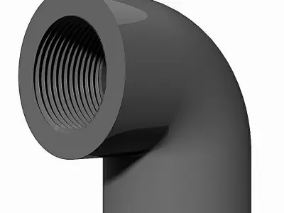 PVC Elbows 90 Degrees - Socket x BSP Female Free 3D model