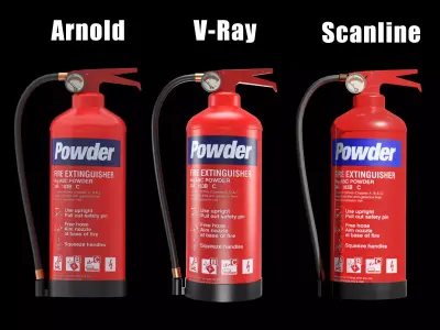 Fire extinguisher  Low-poly 3D model order