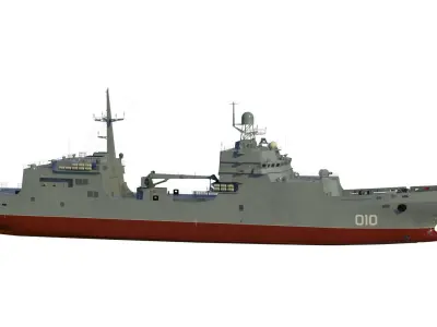 Ivan Gren Landing Ship bdk 11711 3D model purchase