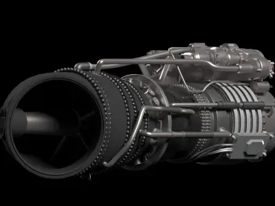 Klimov TV3-117 Model 3D Low-poly 3D model