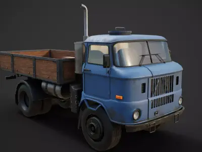 IFA w50 Truck  Low-poly 3D model