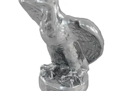 Eagle Figurine Metal 3D model