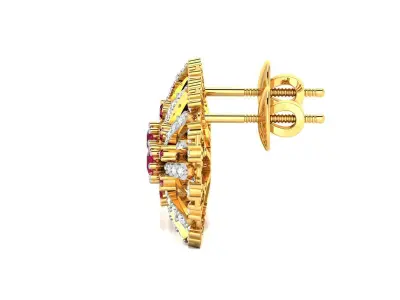 Women Earring 3dm STL OBJ FBX Render Details 3D print model