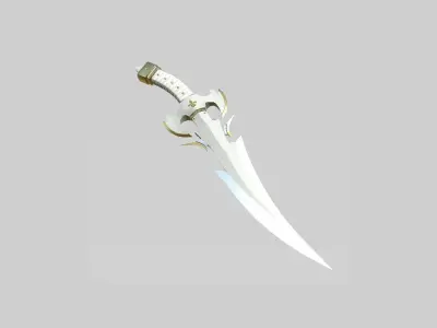 Medieval Dagger 03 Luxury- Fantasy Character Weapon Low-poly 3D model