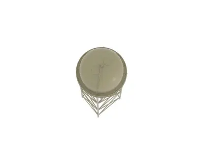 Water Tower Tan Low-poly 3D model