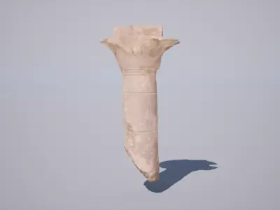 Egyptian Column Low-poly 3D model purchase