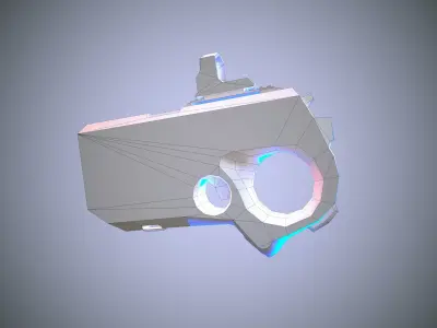 gun sci-fi Teenage Mutant Ninja Turtles game ready pbr  Low-poly 3D model