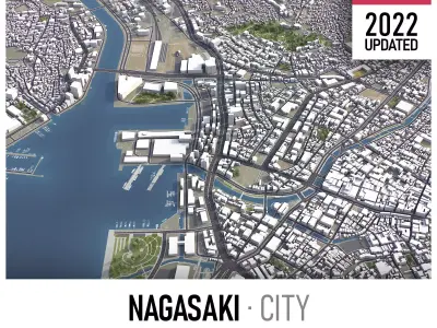 Nagasaki Low-poly 3D model