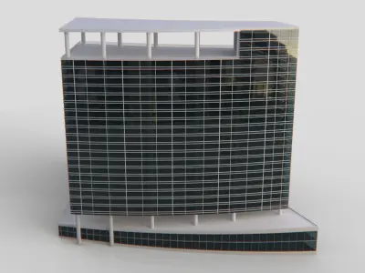 Central Building Low-poly 3D model buy