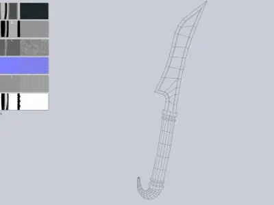 Anubis dagger Low-poly 3D model