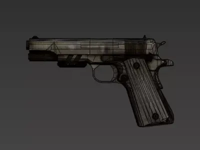 Pistol Game Ready 3D model