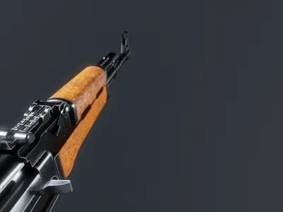 AK-47 Game Ready 3D Model Low-poly 3D model